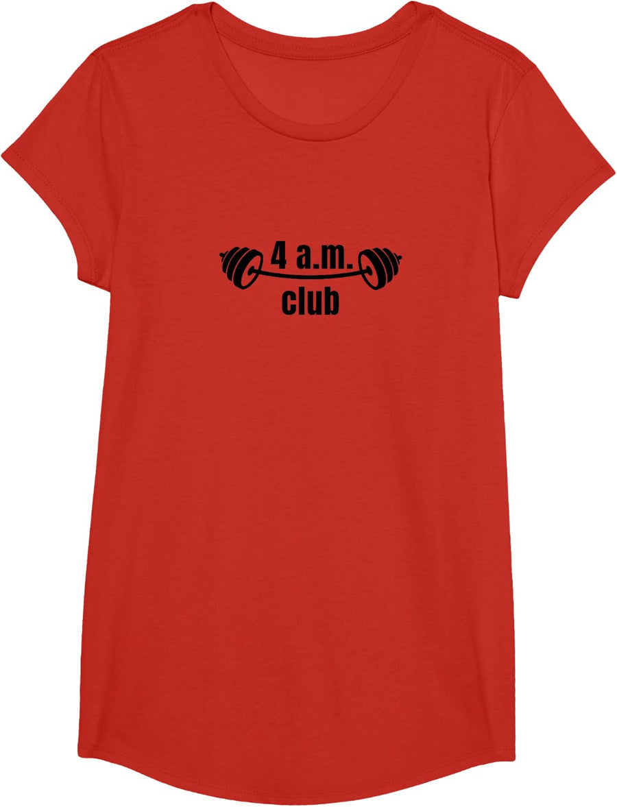 4 a.m. club | bodybuilding | gym T-Shirt - Girls Red