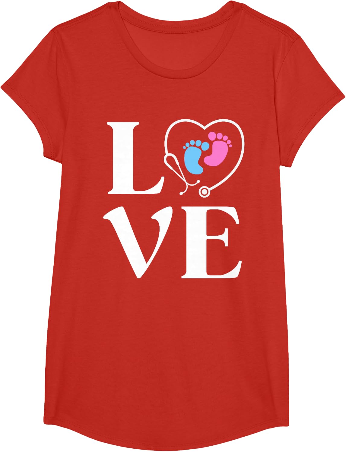 Love Nicu Nurse Shirt Graduate Gift Neonatal ICU Nursing T-Shirt - Girls Red