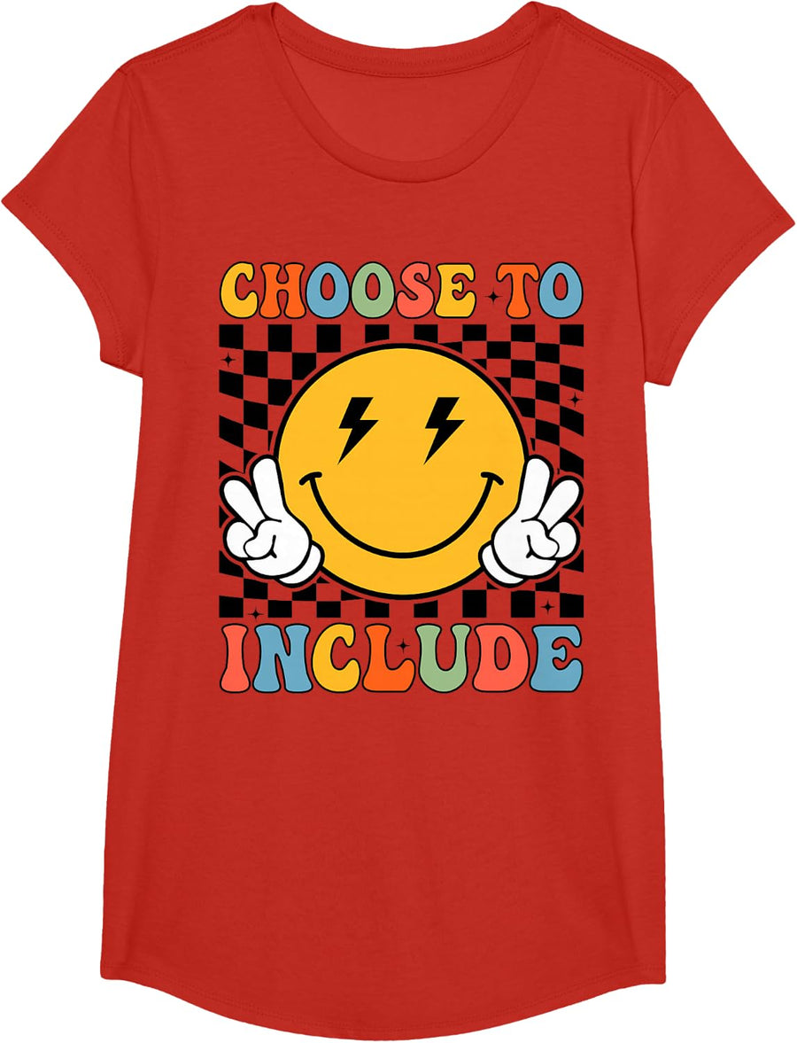 Choose To Include Special Education Teacher Autism Awareness T-Shirt Tee For Men Women - Girls Red