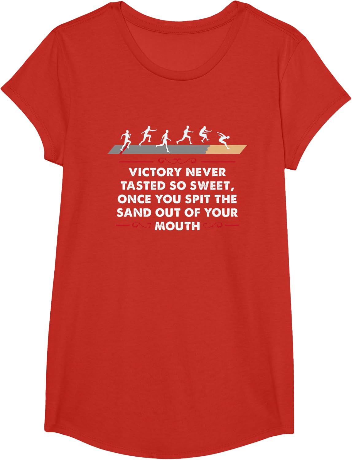 Victory Never Tasted So Sweet Triple Jump Track And Field T-Shirt - Girls Red