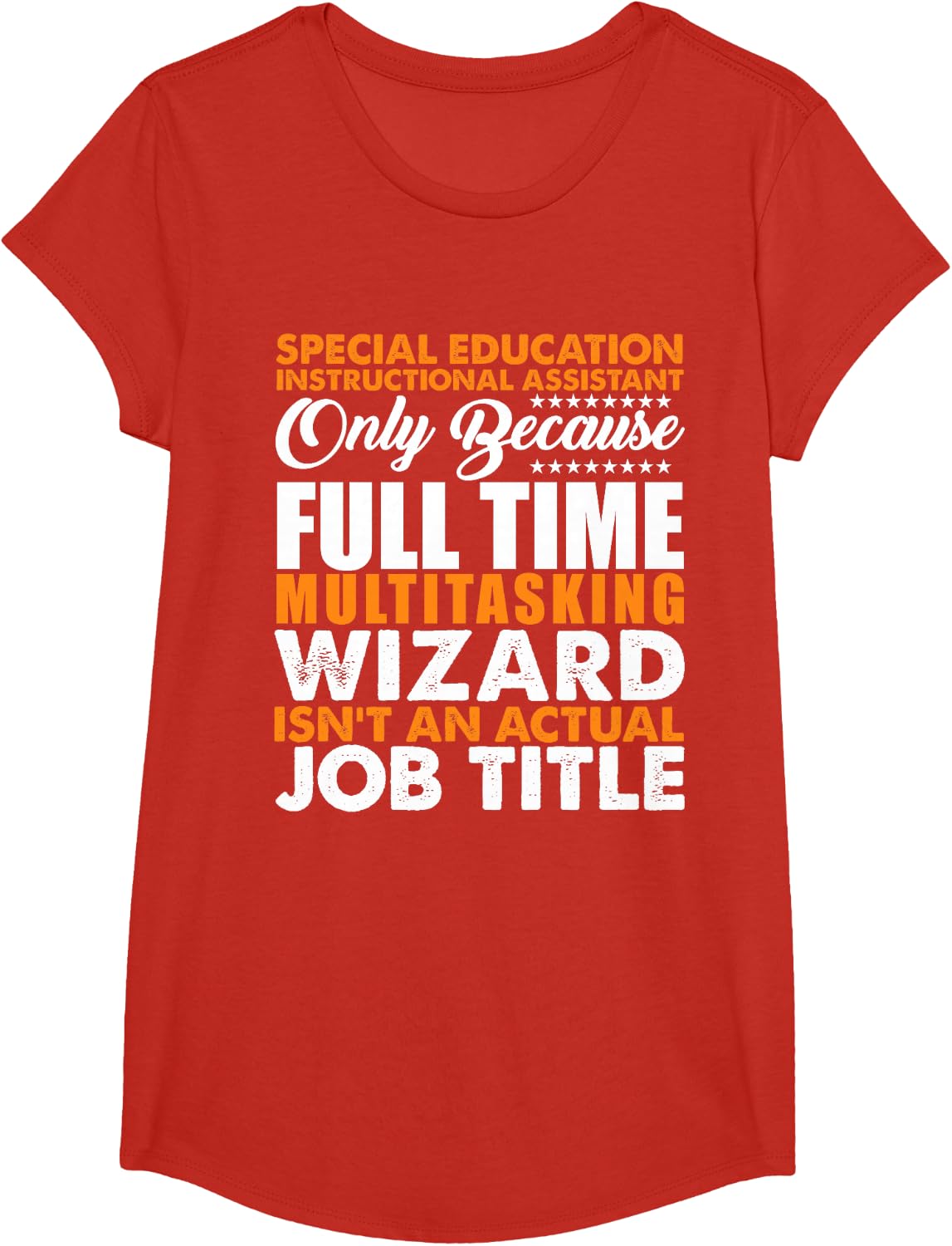 Special Education Instructional Assistant Job Title T-Shirt T-Shirt - Girls Red