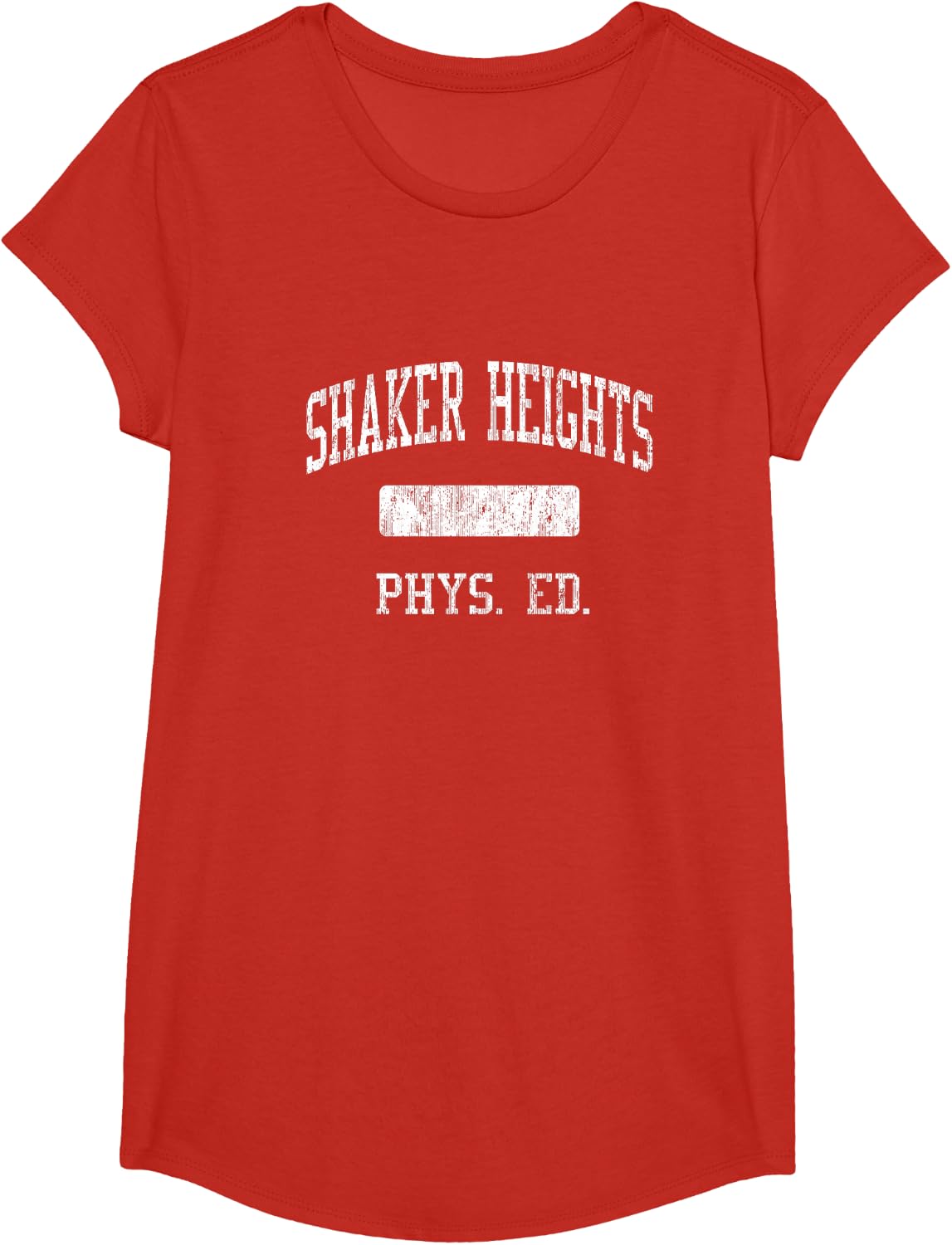 Shaker Heights High School HS Shaker Heights OH PHYS Ed T-Shirt - Girls Red