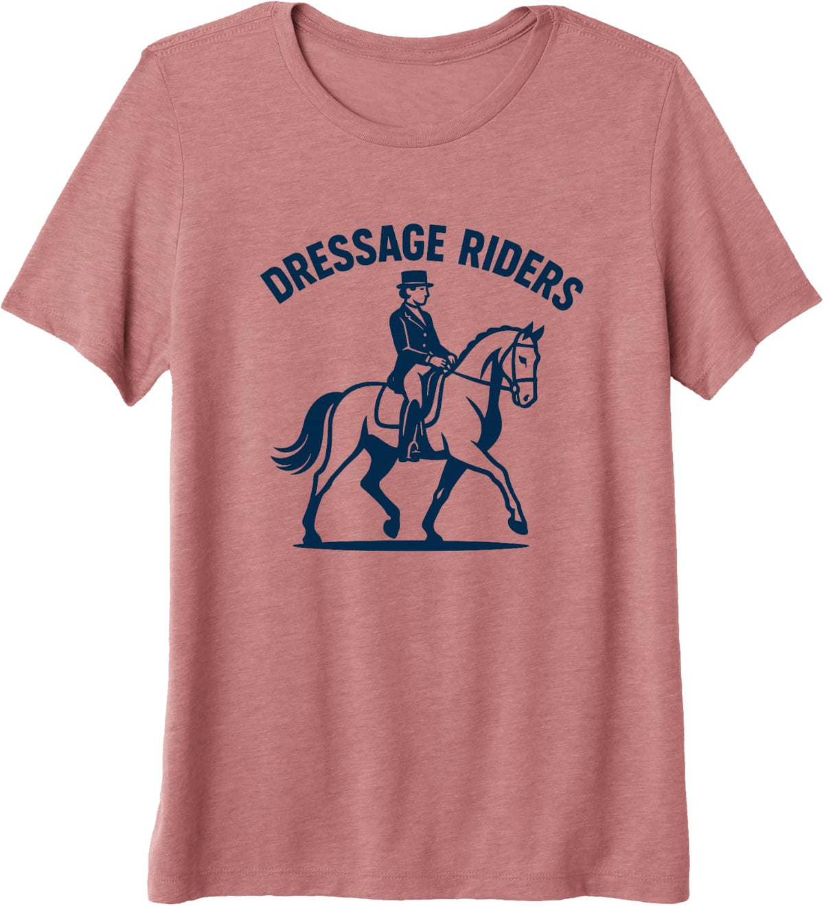 Horseback Dressage Rider Silhouette for Riders Premium Tri-Blend T-Shirt - Mauve