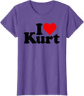 I LOVE HEART KURT T-Shirt - Purple Heather