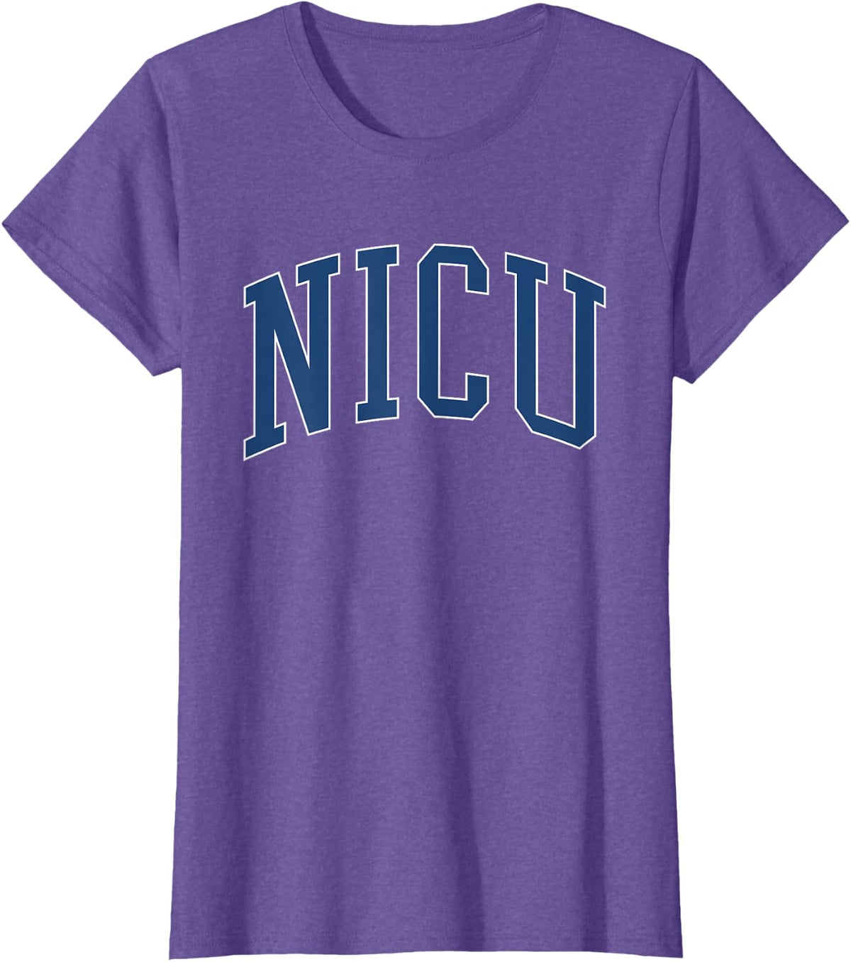 NICU Nurse Vintage Collegiate Blue T-Shirt - Purple Heather