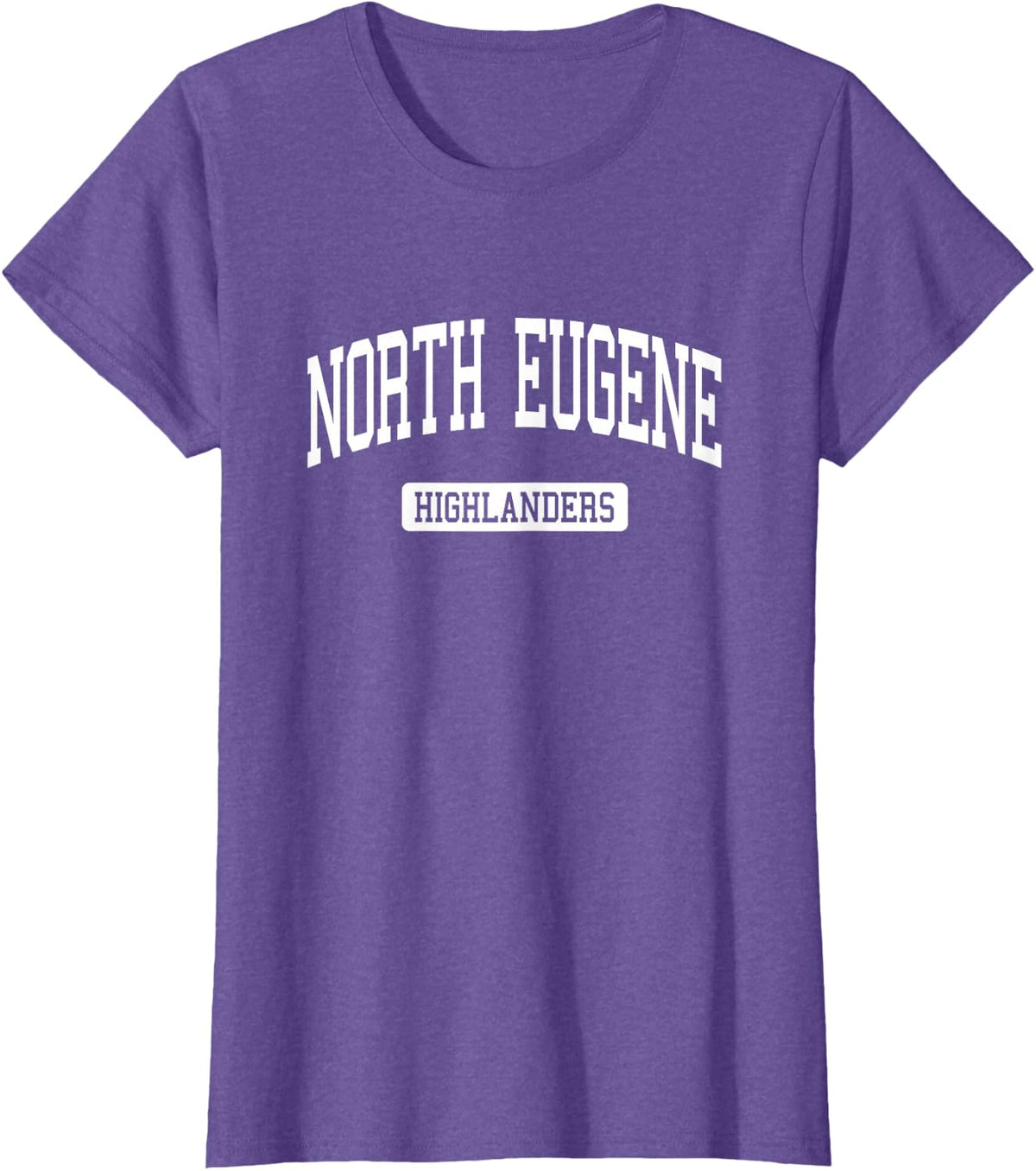 North Eugene High School HS Eugene OR Varsity Sports T-Shirt - Purple Heather