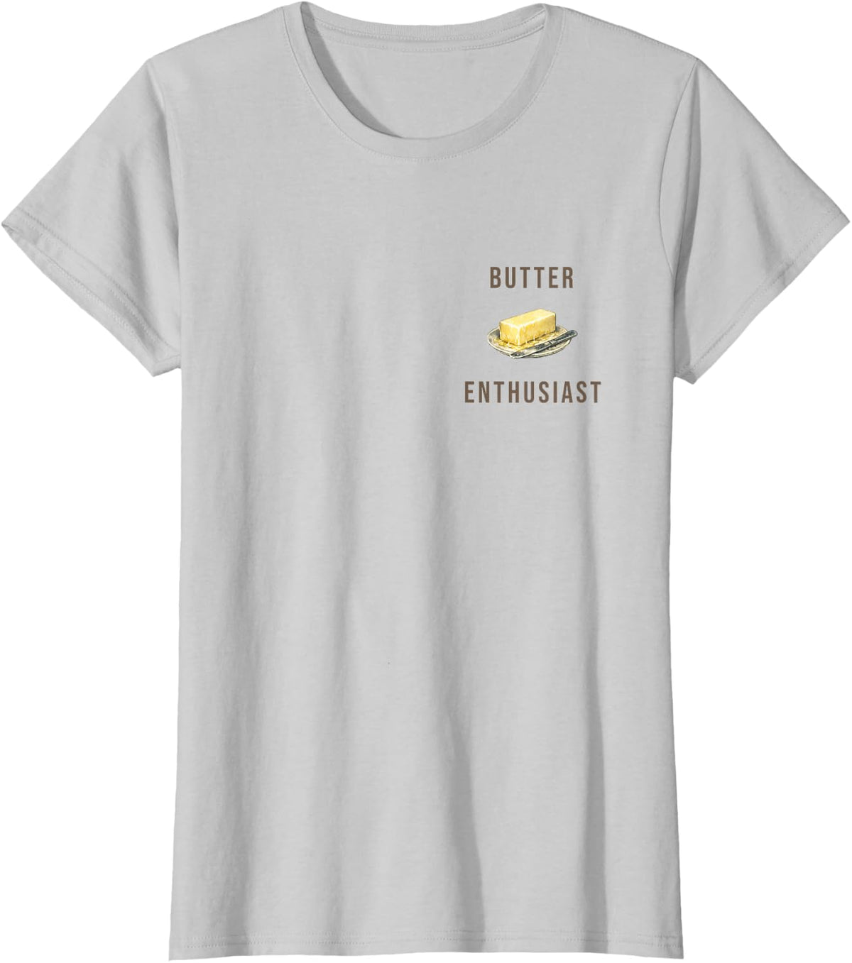 (2 Sided) Vintage Butter Chart Farmhouse Cooking Dairy Guide T-Shirt - Silver Grey