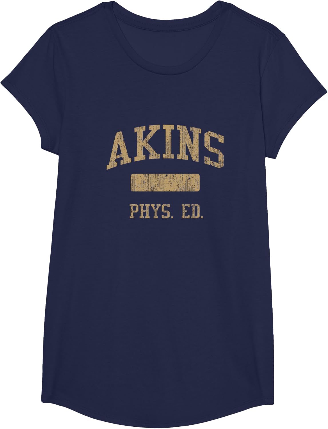 Akins High School HS Austin TX PHYS Ed T-Shirt - Girls Navy Blue