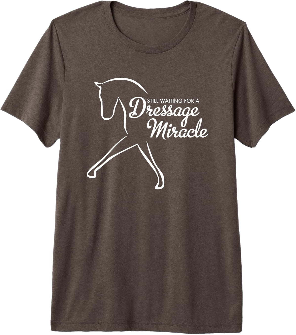 Dressage Riding Premium Tri-blend T-Shirt - Brown