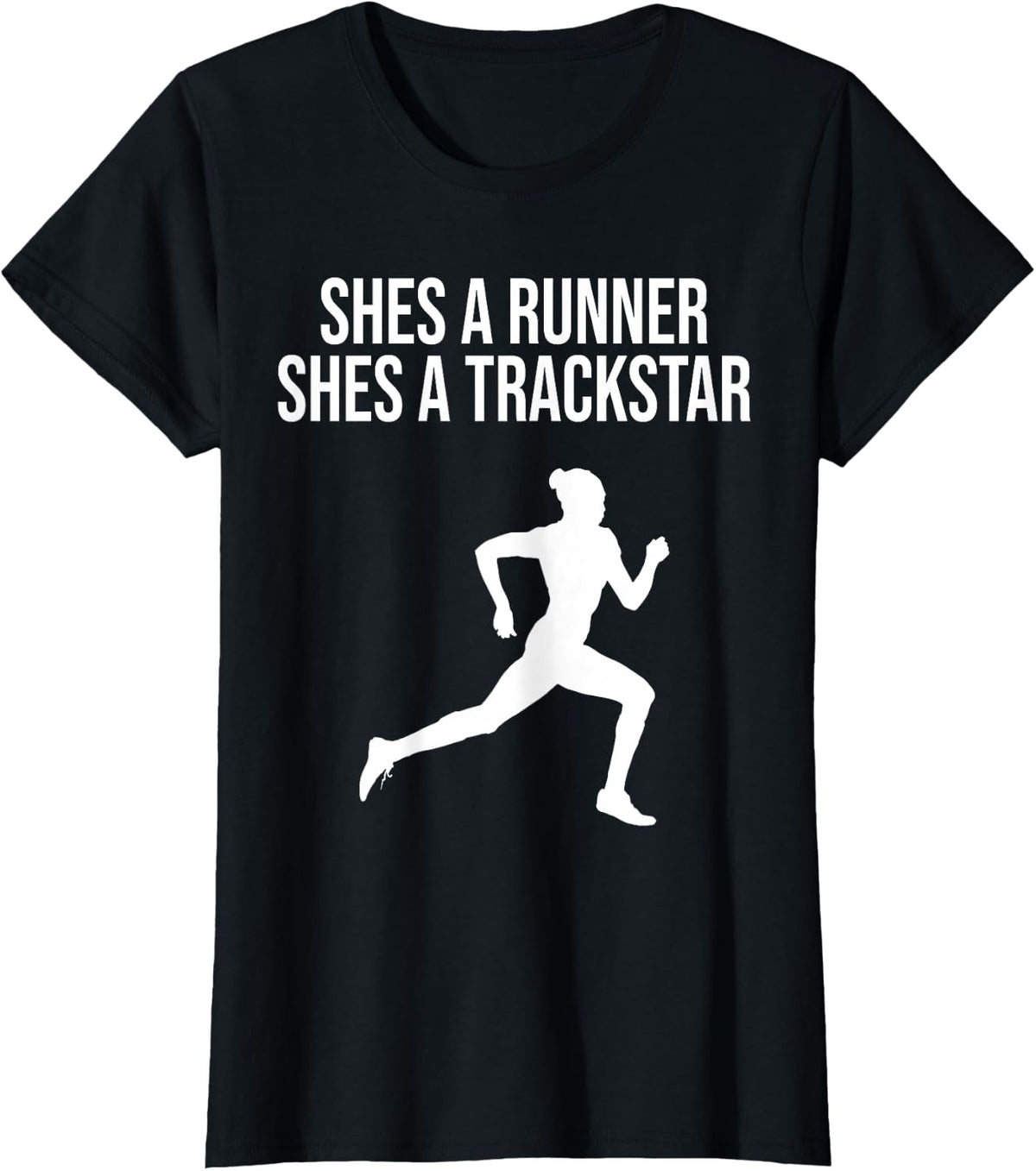 She is a runner, she is a trackstar weed athletics suspension T-Shirt - Black