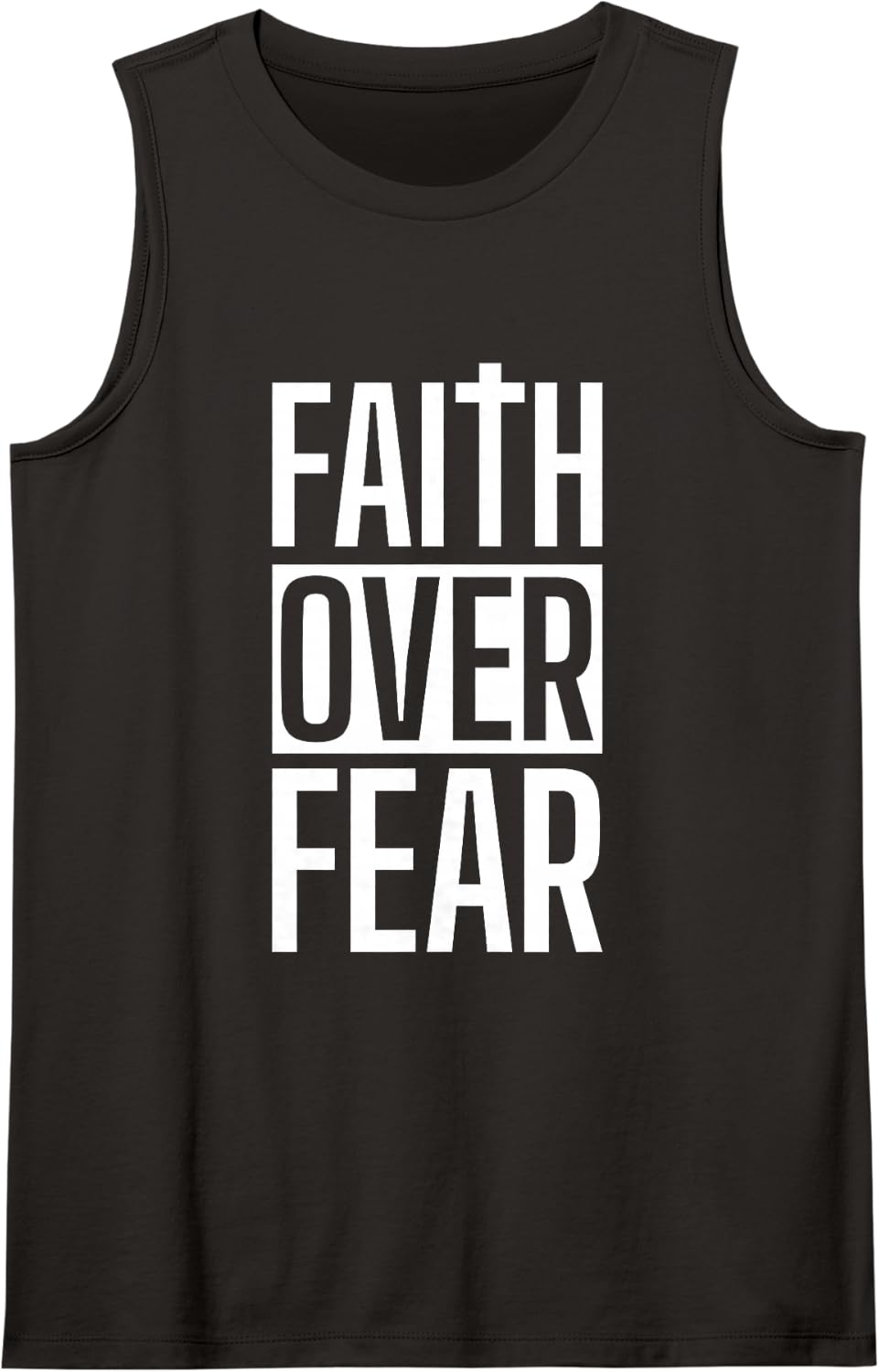Faith Over Fear - Confirmation Sleeveless Tank Top - Black