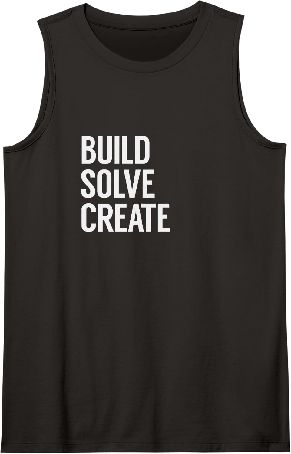 Build Solve Create Sleeveless Tank Top - Black