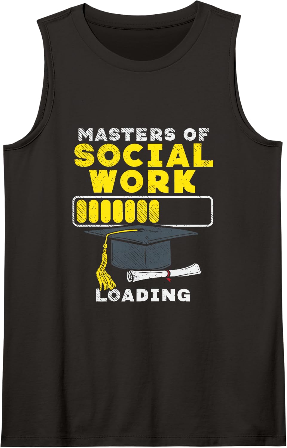 Social Worker Design for MSW Student - Master of Social Work Sleeveless Tank Top - Black