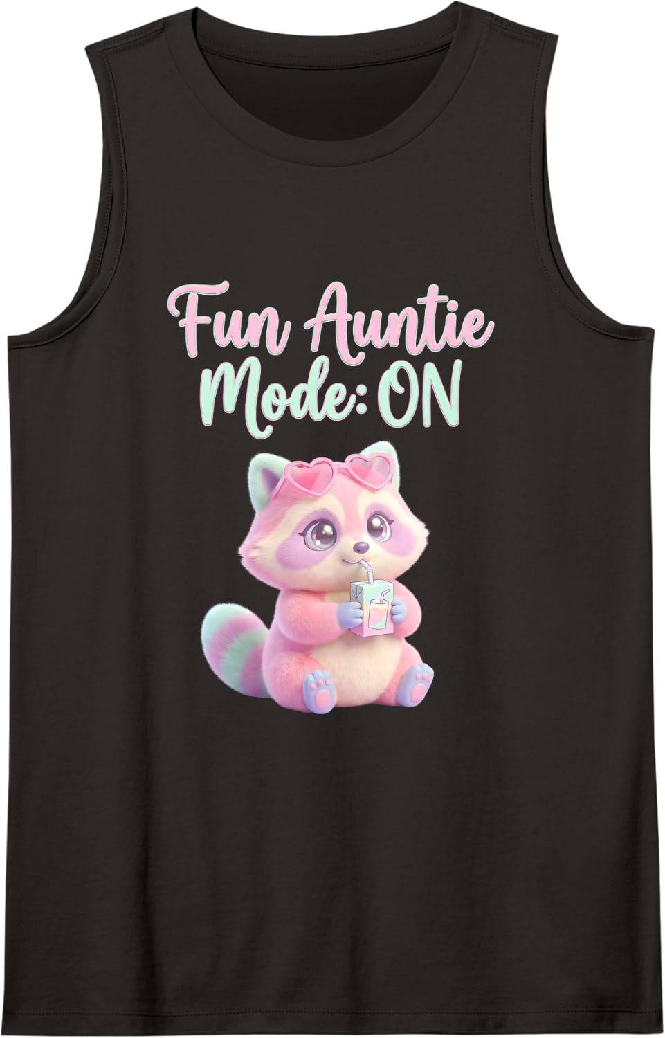 Auntie Mode on Niece Nephew Family Birthday Sleeveless Tank Top - Black