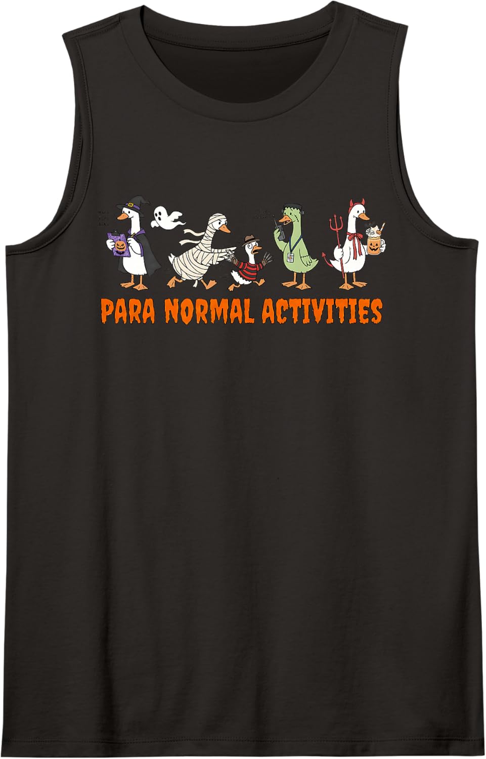 para Normal Activities SPED Teachers Silly Goose Halloween Sleeveless Tank Top - Black