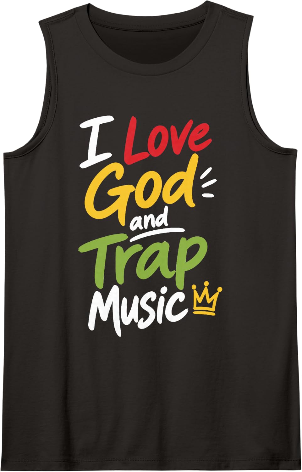 Trap Music Sleeveless Tank Top - Black