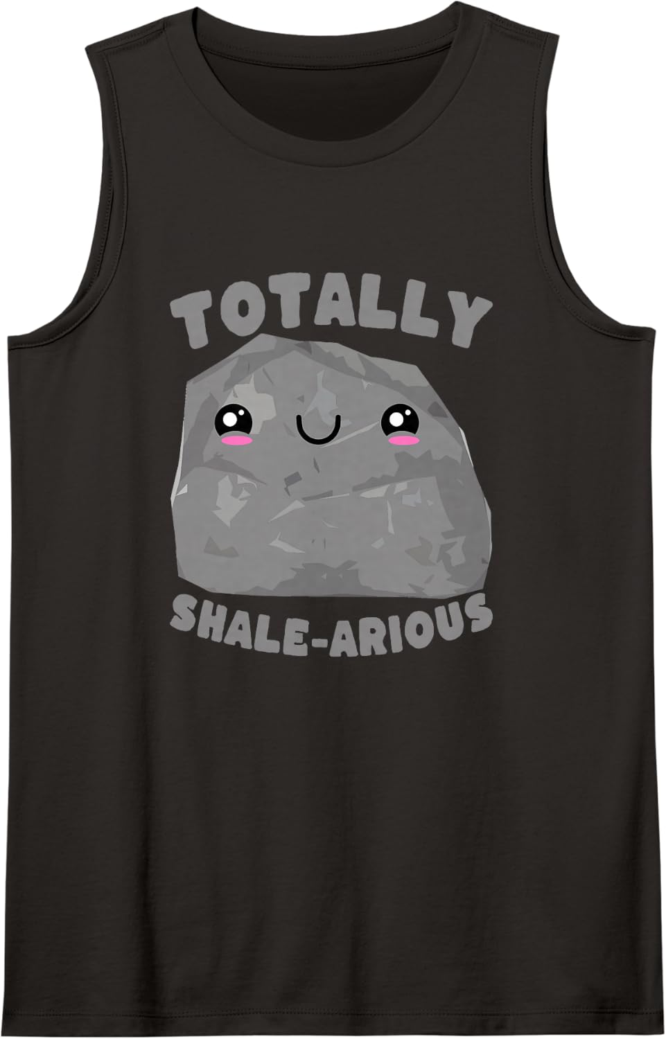 Totally Shale-arious Funny Rock Pun Geology Sleeveless Tank Top - Black