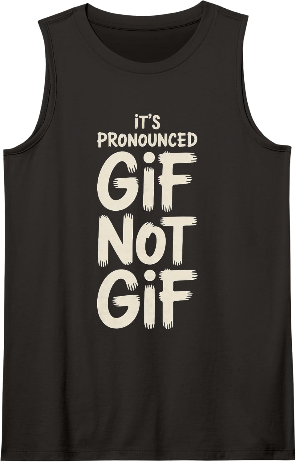It's Pronounced GIF Not GIF - Sleeveless Tank Top - Black