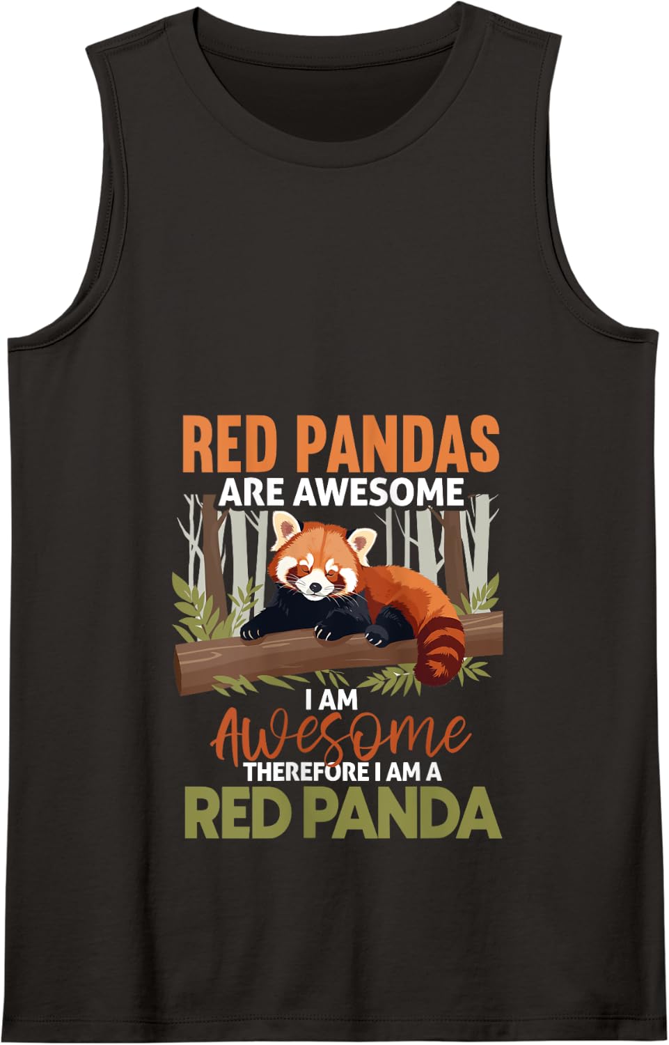 Awesome Red Panda Lover Red Pandas Animal Owner Tank Top - Black