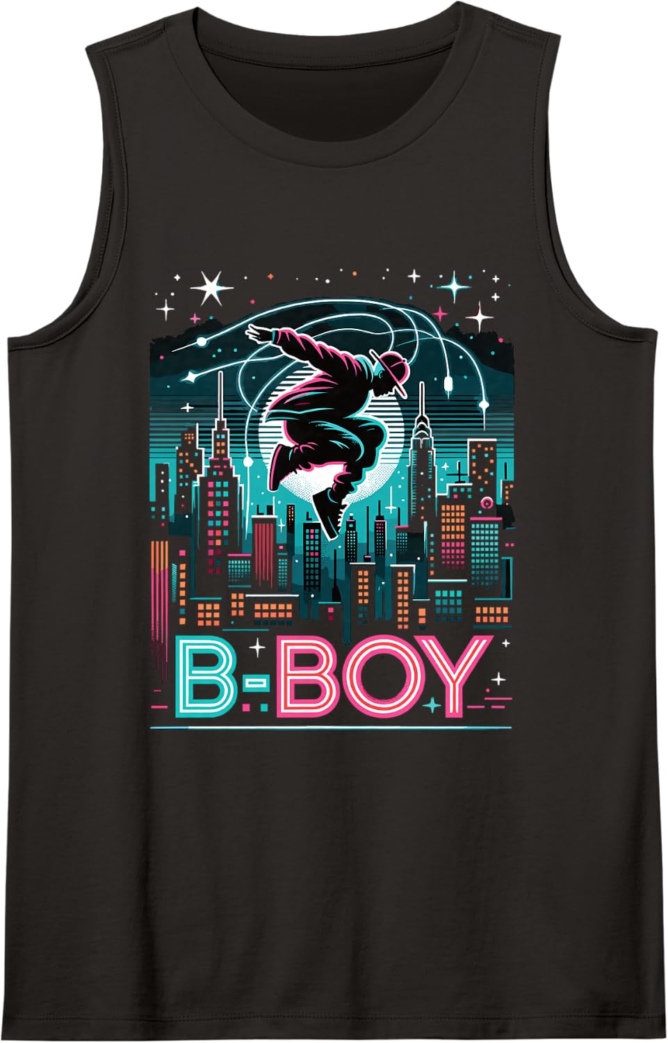 Breakdance Kinder Breakdancer Hip Hop Dance Breakdance Sleeveless Tank Top - Black