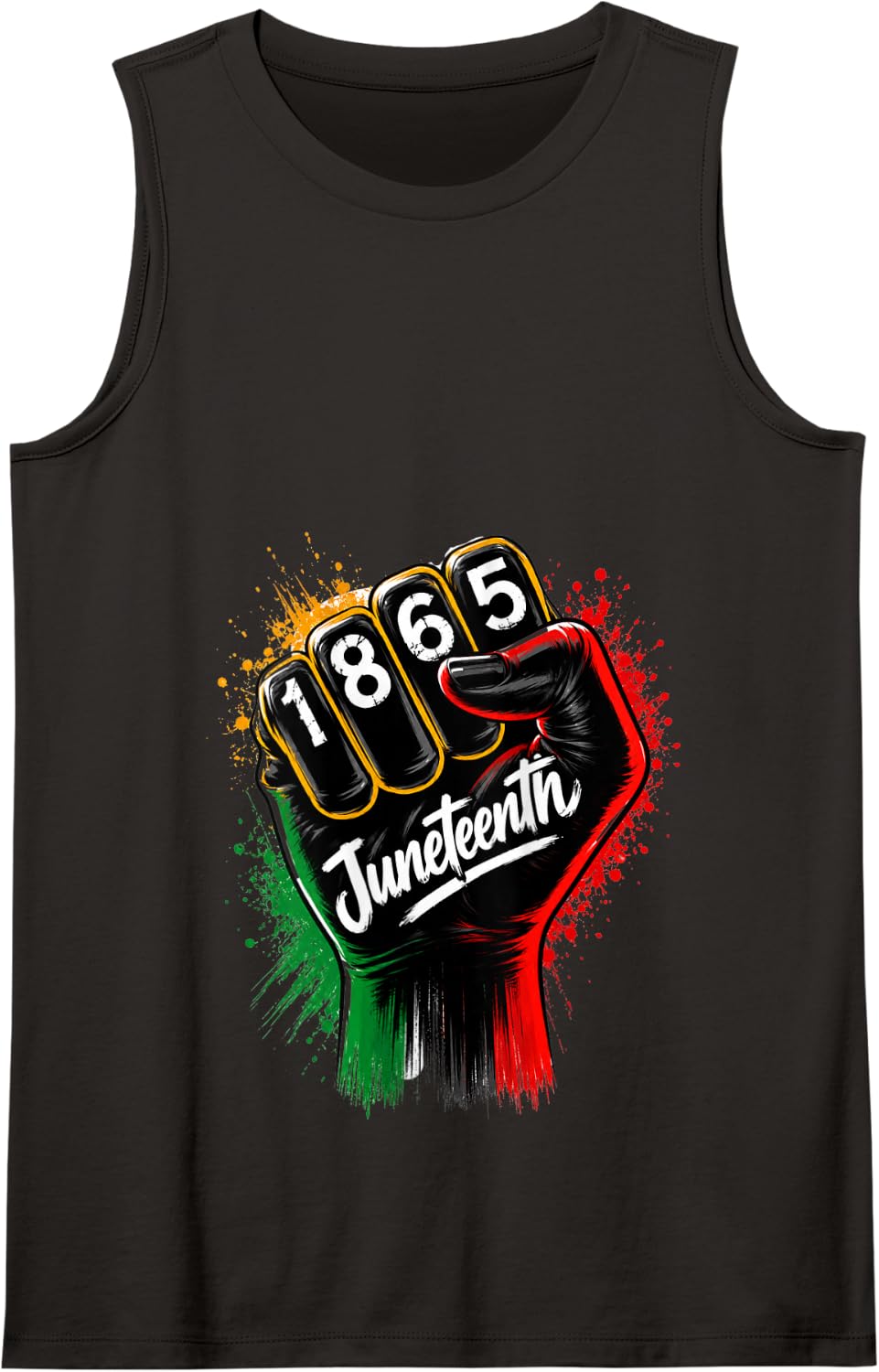 Juneteenth Fist Tank Top - Black