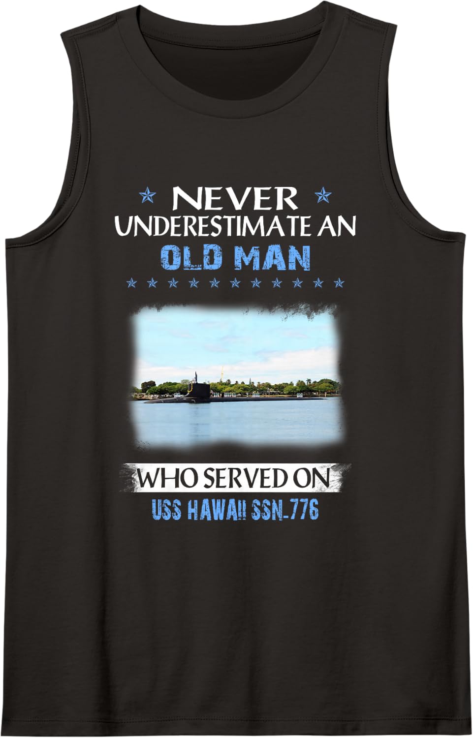 USS Hawaii SSN-776 Submarine Veterans Day Sleeveless Tank Top - Black