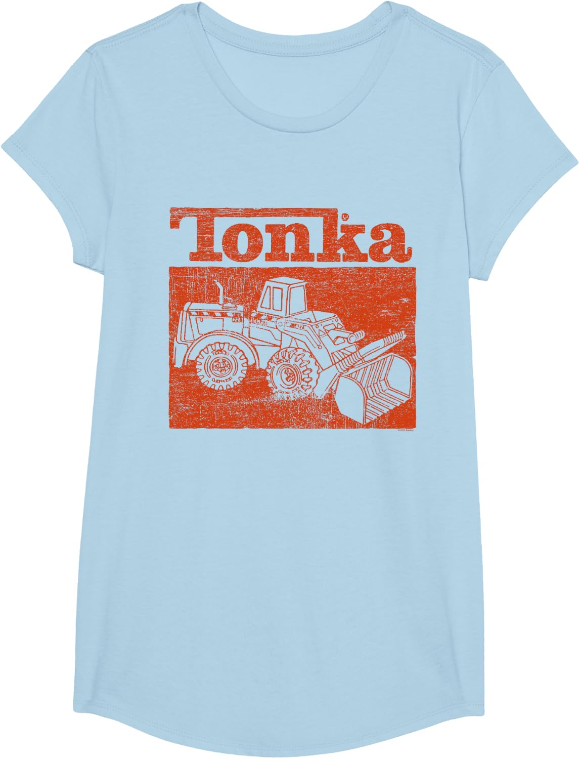 Tonka Tonka Logo with Tractor T-Shirt - Girls Baby Blue