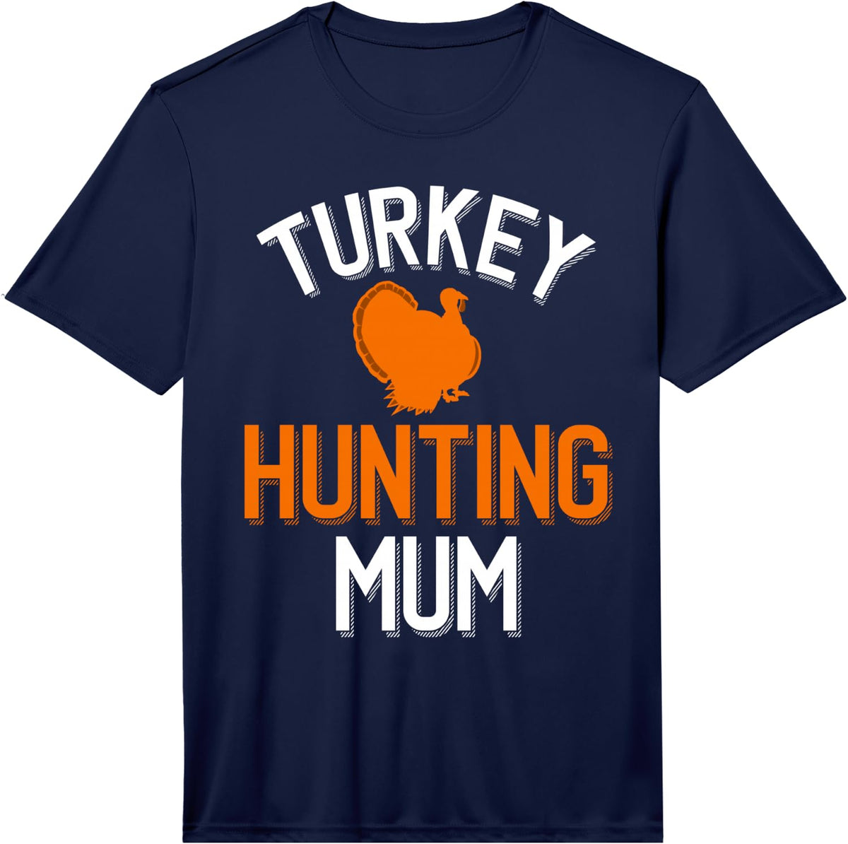 Men's Turkey Hunter Hunting Mum Performance T-Shirt - Navy Blue