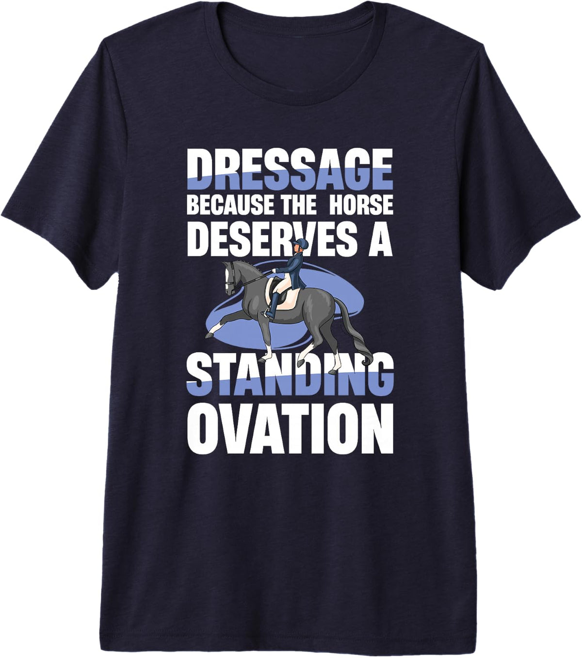 Dressage Premium Tri-Blend T-Shirt - Navy Blue