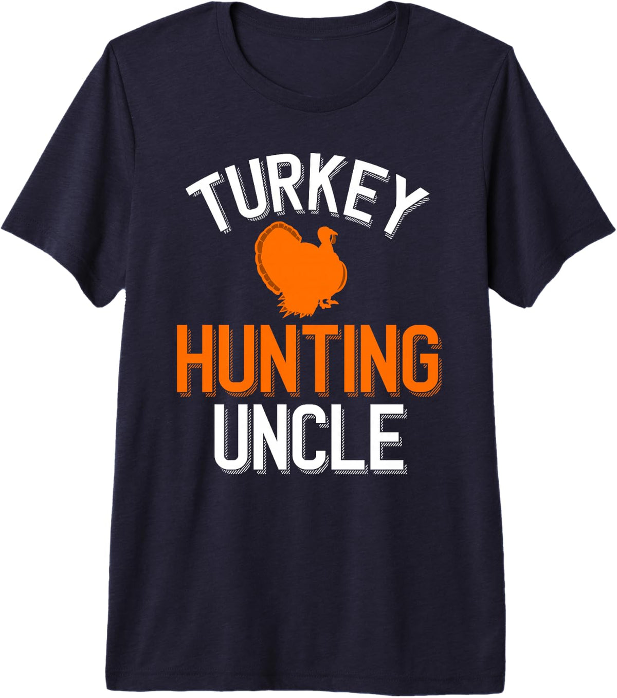 Men's Turkey Hunter Hunting Uncle Premium Tri-Blend T-Shirt - Navy Blue