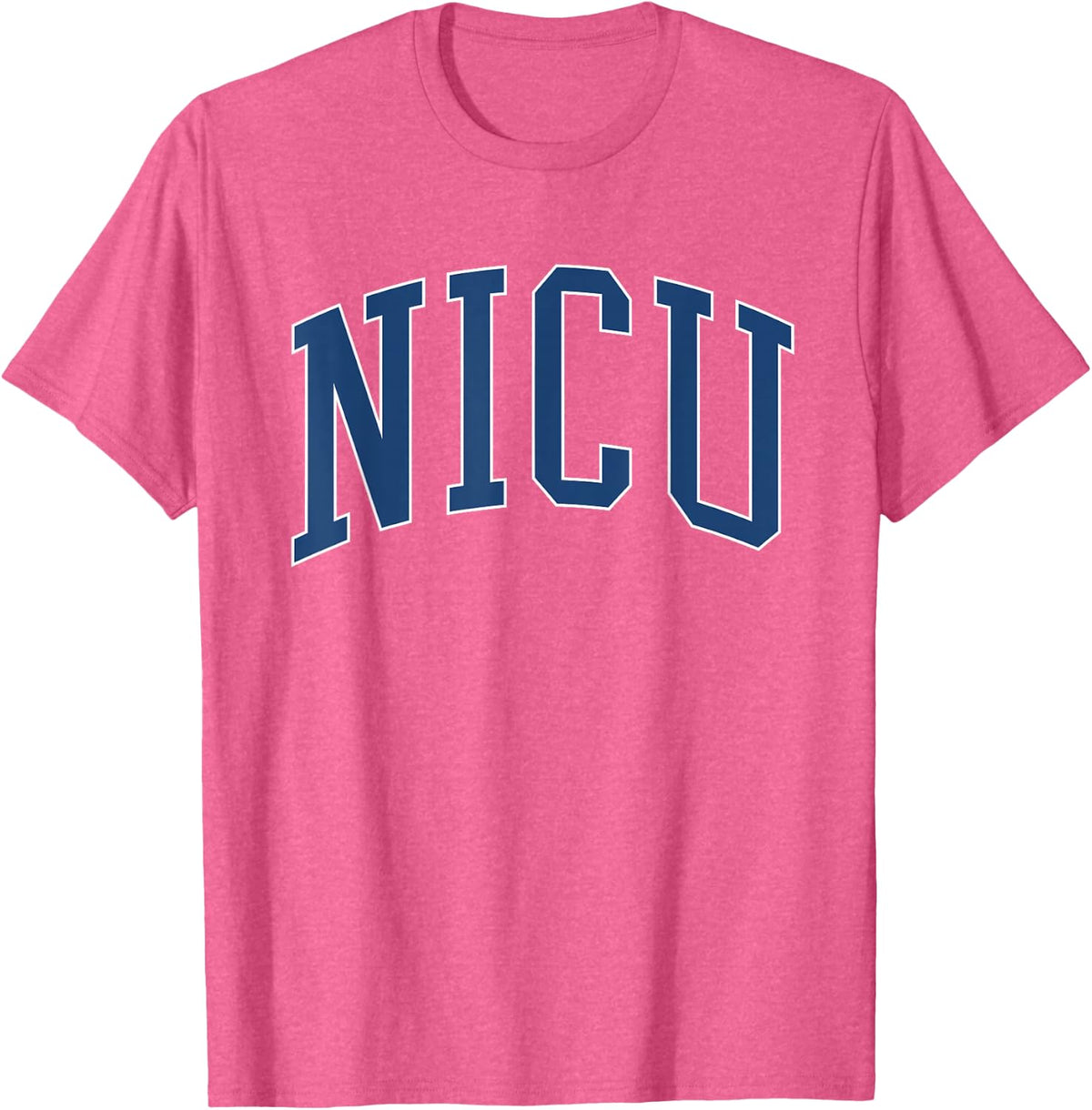 NICU Nurse Vintage Collegiate Blue T-Shirt - Pink Heather