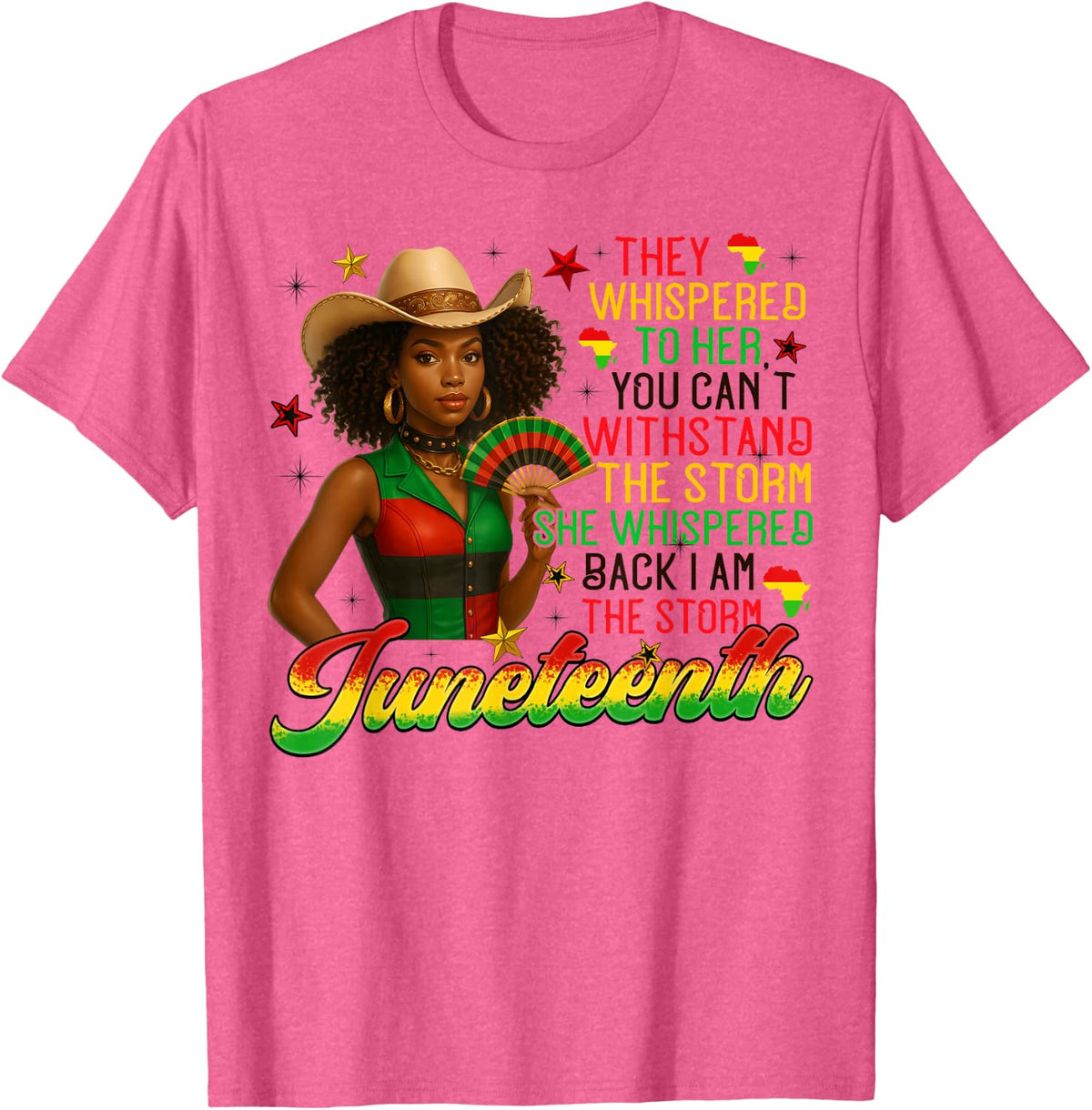 Juneteenth Black Women Black History I Am The Storm T-Shirt - Pink Heather