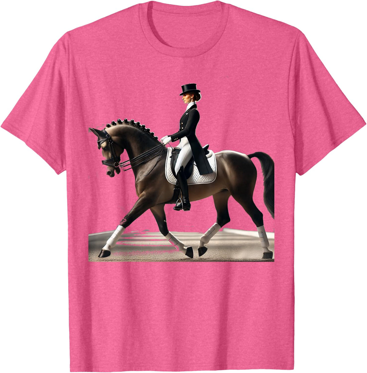 The Dressage Rider T-Shirt - Pink Heather