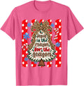 Jesus The Reason for The Season Leopard Christmas Tree Bow T-Shirt - Pink Heather