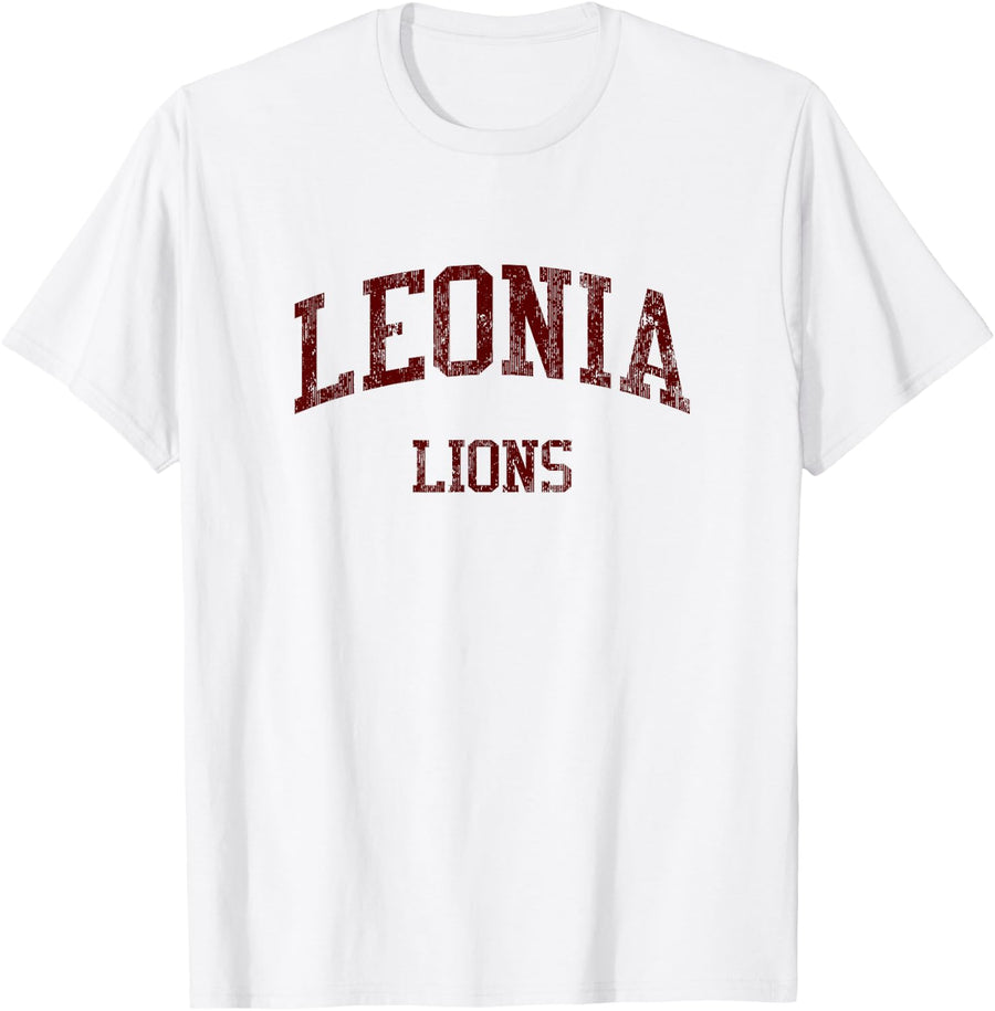 Leonia High School HS Leonia NJ Vintage Sports T-Shirt - White
