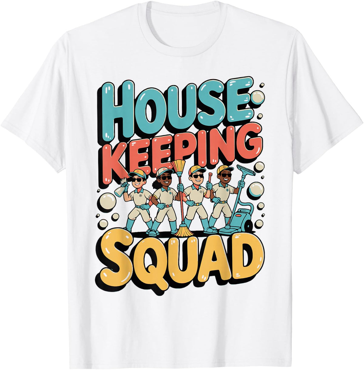 Housekeeping Squad Housekeeping Week Housekeeper Homemaker T-Shirt - White