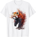 Red Panda Animal Print Art Animal Lover Red Panda T-Shirt - White