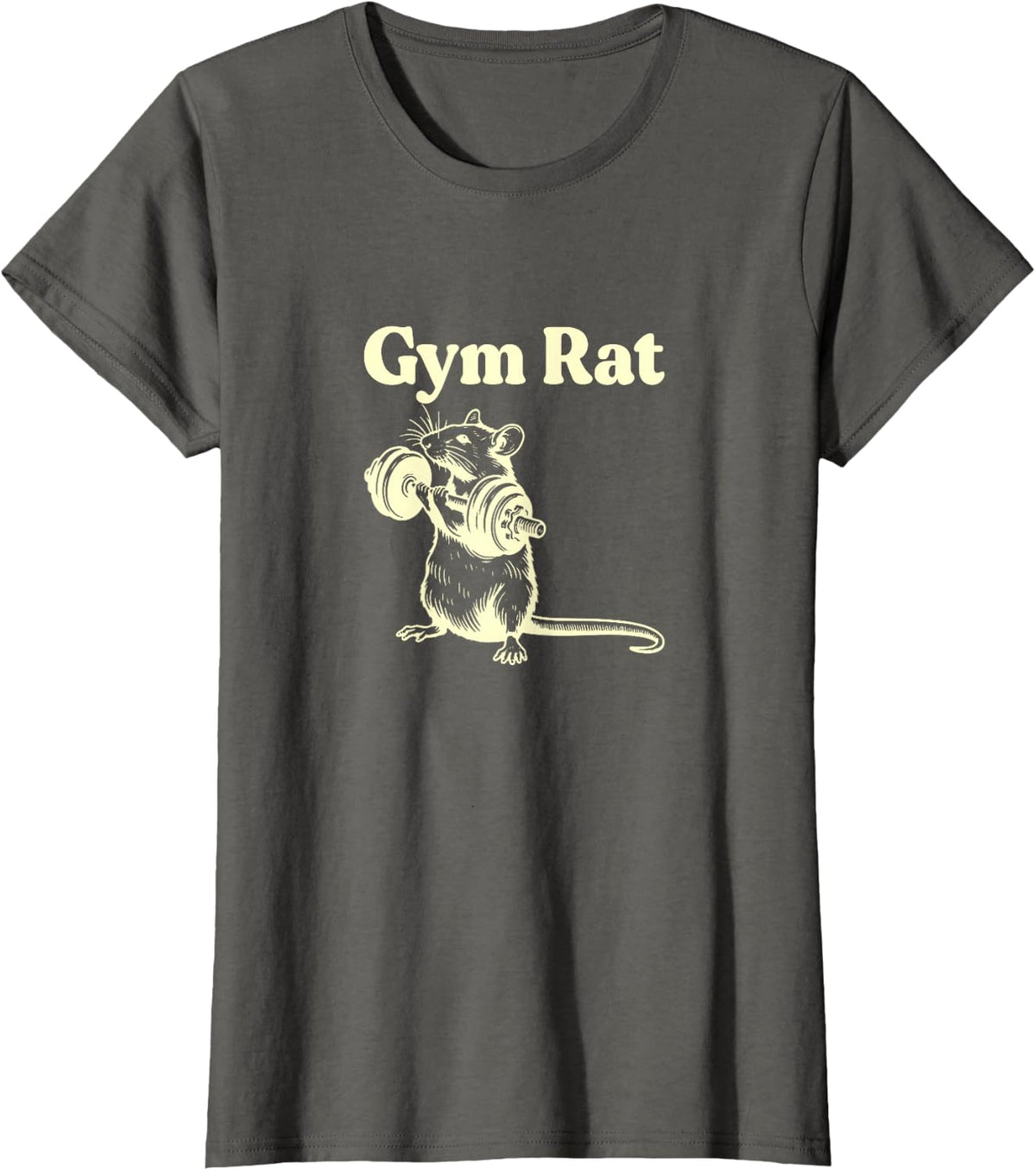 Gym Rat Fitness Rat Bodybuilding T-Shirt - Asphalt Grey