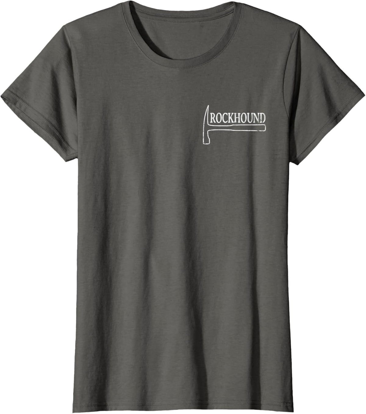 Distressed Rockhound with Rock Pick Graphic T-Shirt - Asphalt Grey