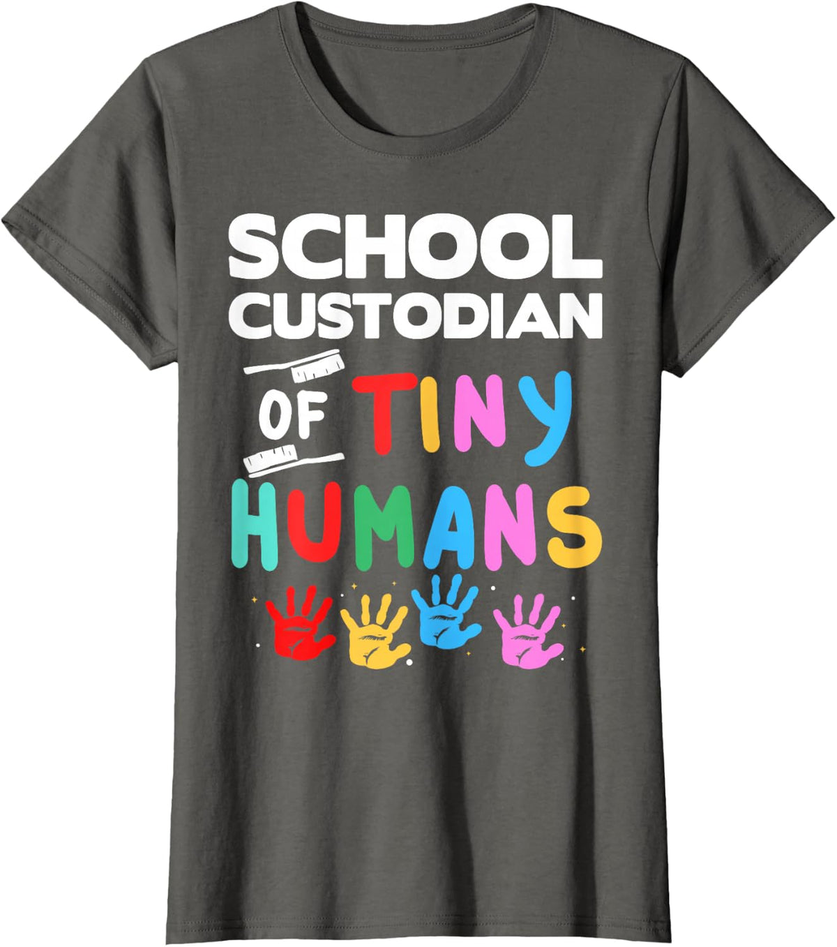 Custodian Costume Janitor Clothes School Custodian T-Shirt - Asphalt Grey