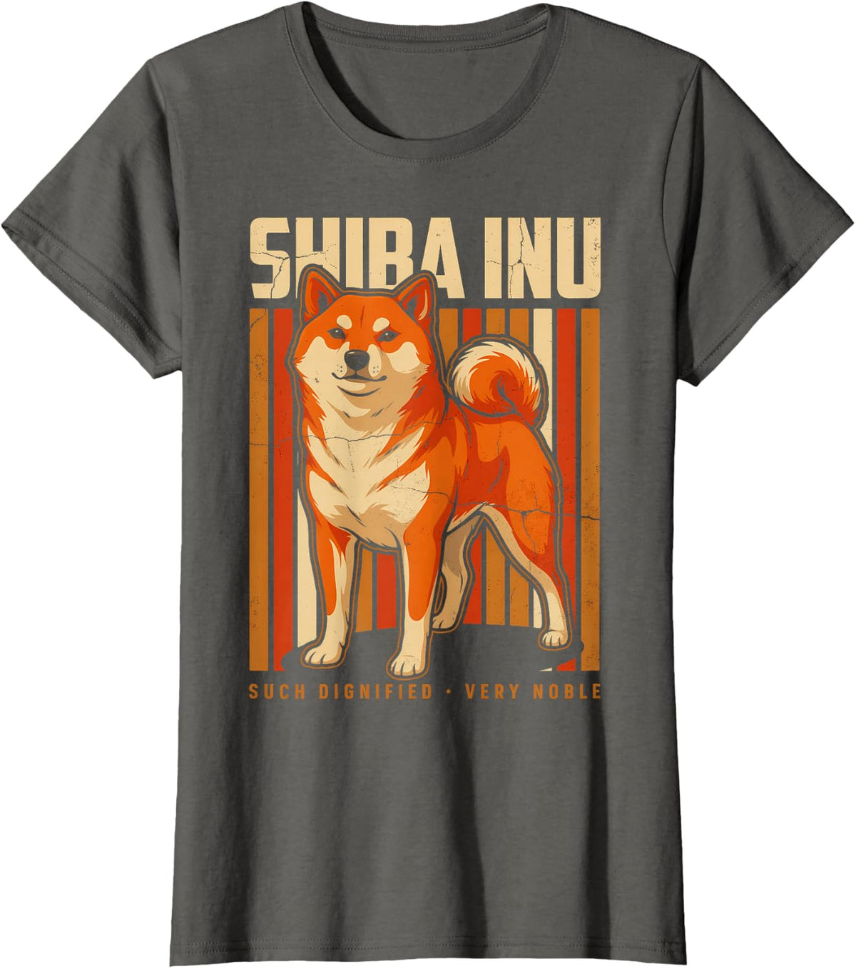 Shiba Inu Such Dignified Very Noble T-Shirt - Asphalt Grey