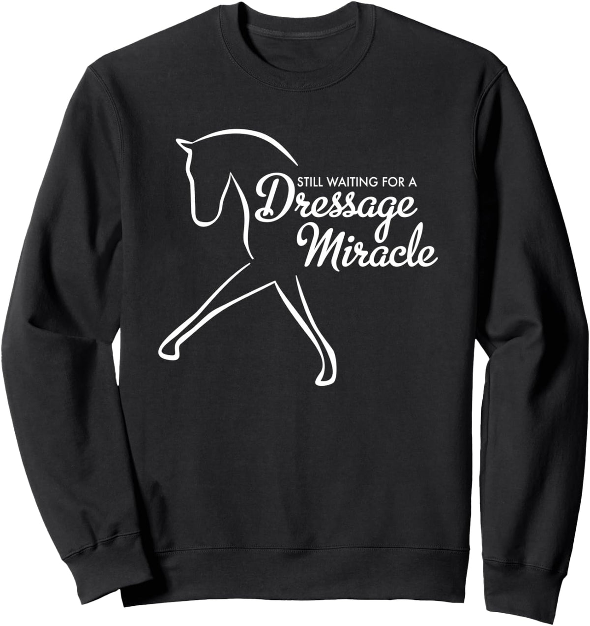 Dressage Riding Sweatshirt - Adult Unisex Black