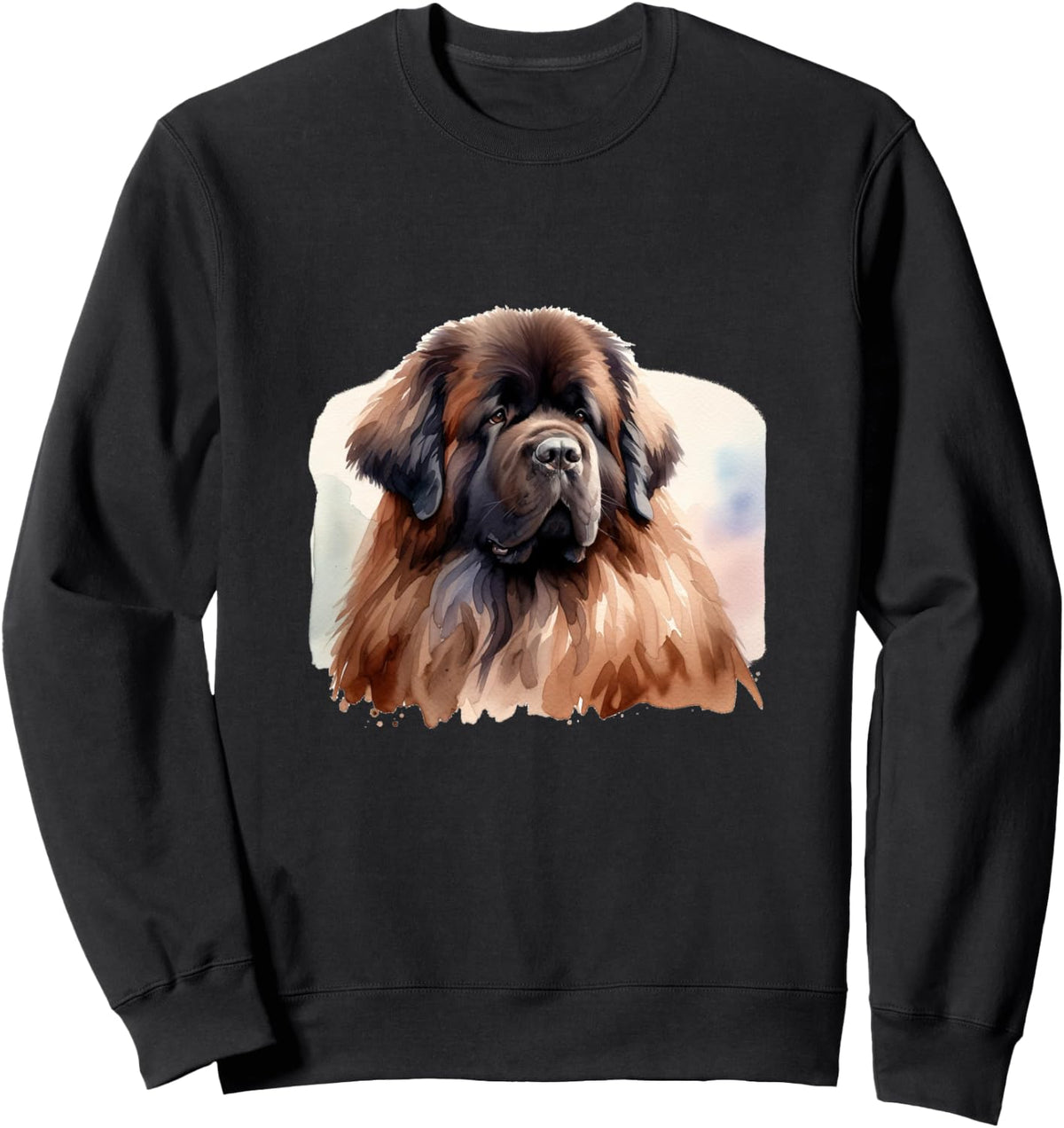 Watercolor Newfoundland Dog For Newfie Dog Lovers Sweatshirt - Adult Unisex Black