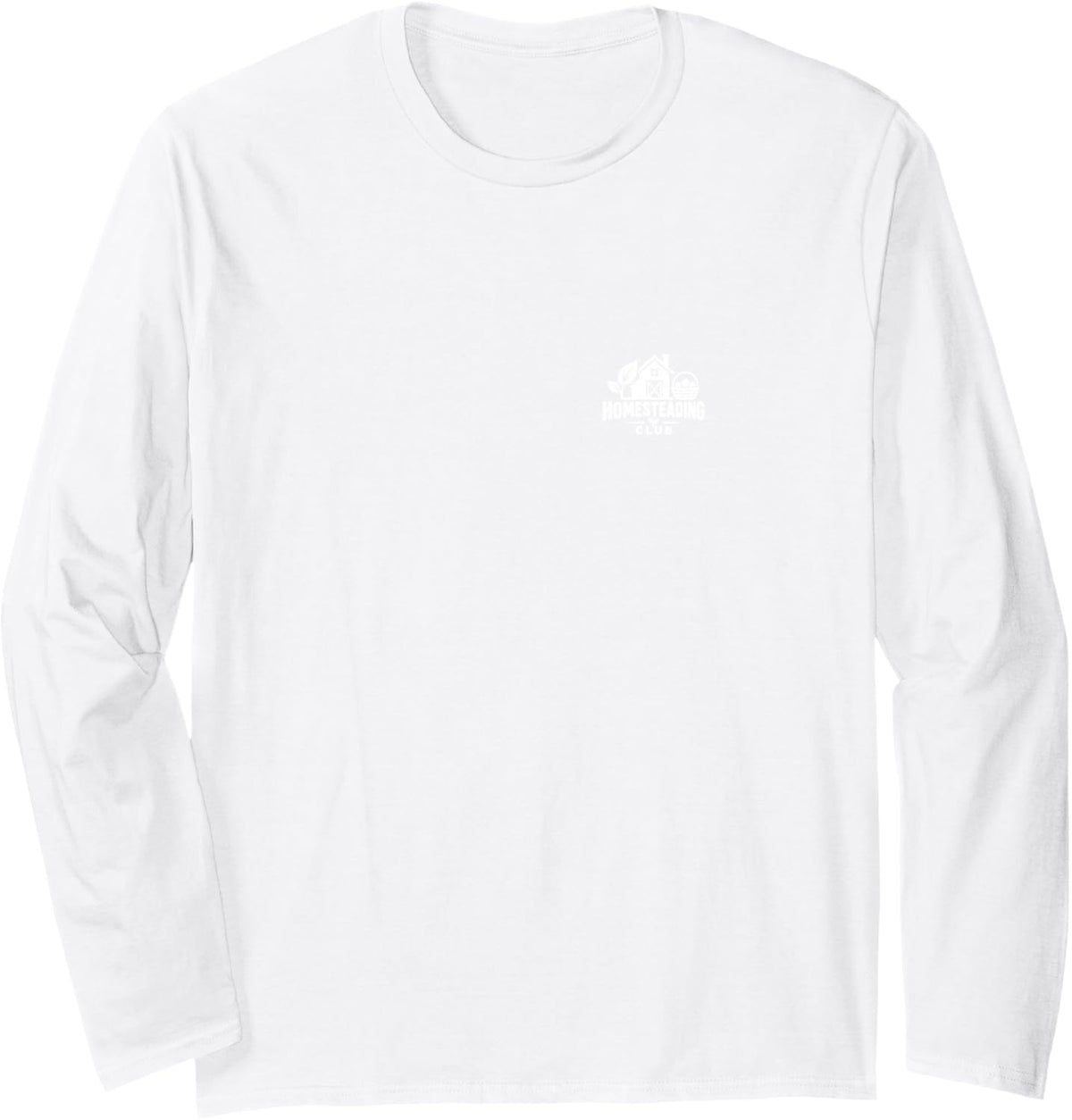 Homesteading Club Vintage Minimalist Hobby Team Group Long Sleeve T-Shirt - Adult Unisex White