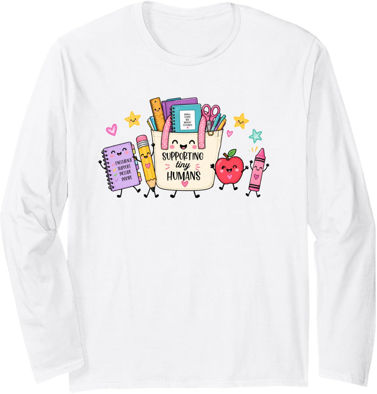 Paraprofessional Paraeducator para Squad SPED Teacher Long Sleeve T-Shirt - Adult Unisex White