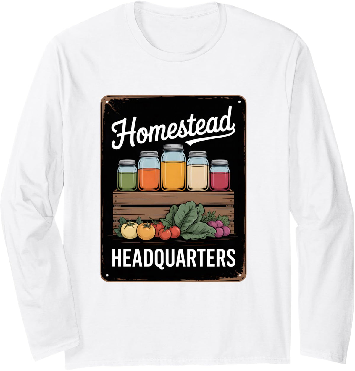 Homesteading Smallholding Ranch Homestead Farm Farming Long Sleeve T-Shirt - Adult Unisex White