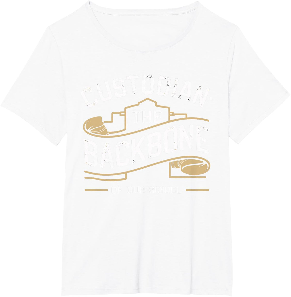 School Custodian School Staff Janitor School Sanitation T-Shirt - White
