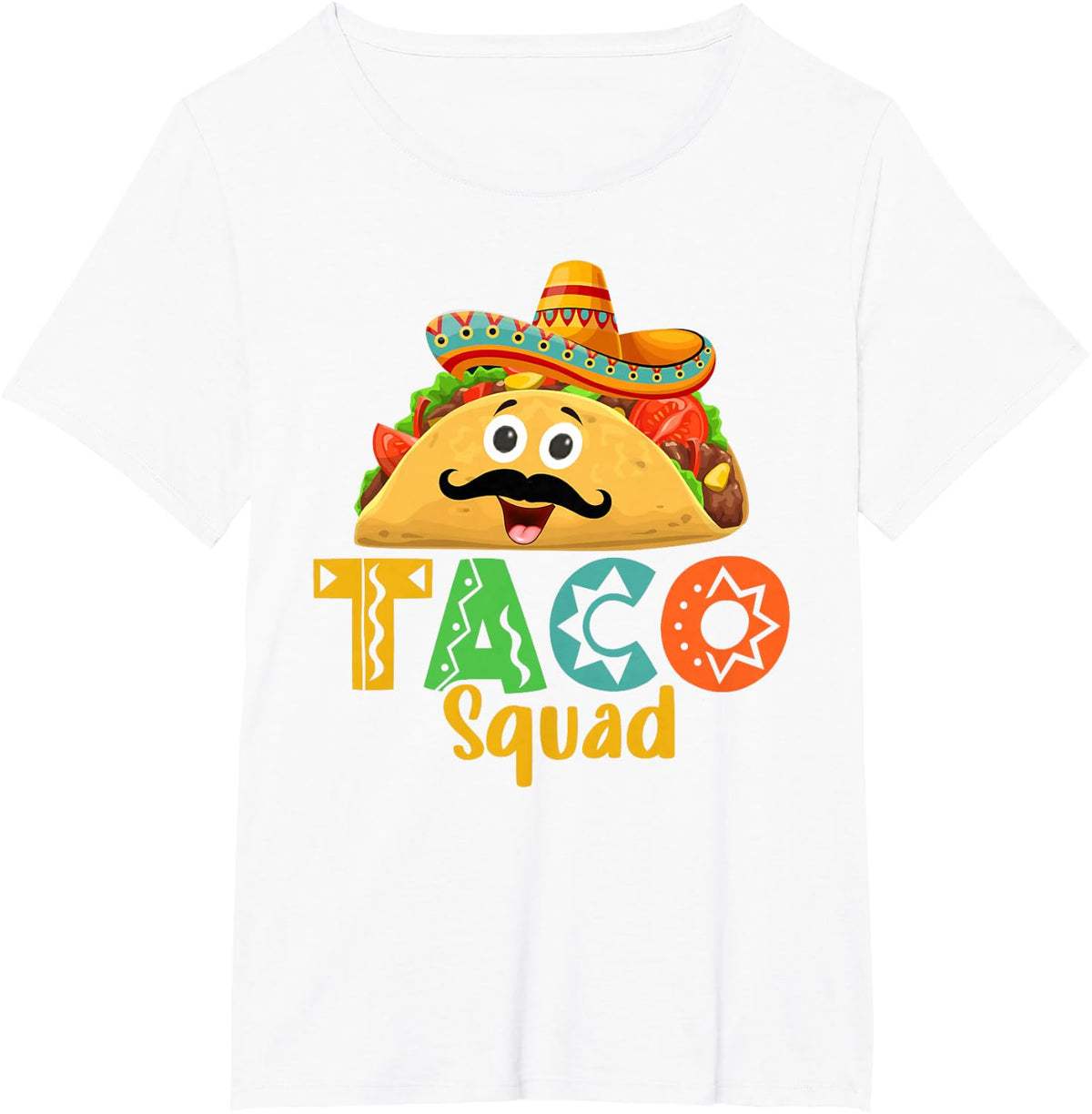 Mexican Food Lover Cinco de Mayo Taco Squad T-Shirt - White