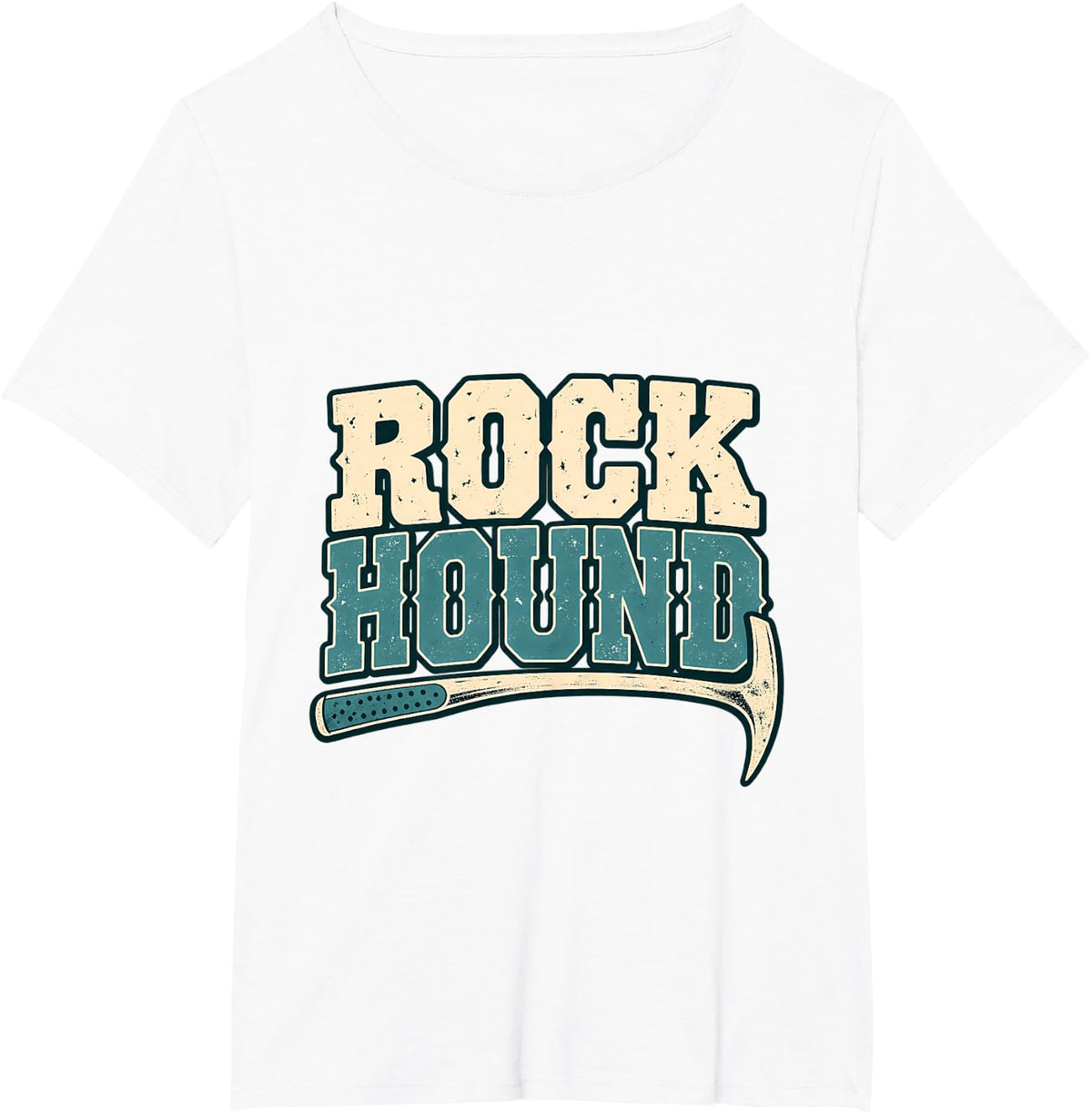 Rockhound Geology Hammer Rock Collecting Graphic T-Shirt - White