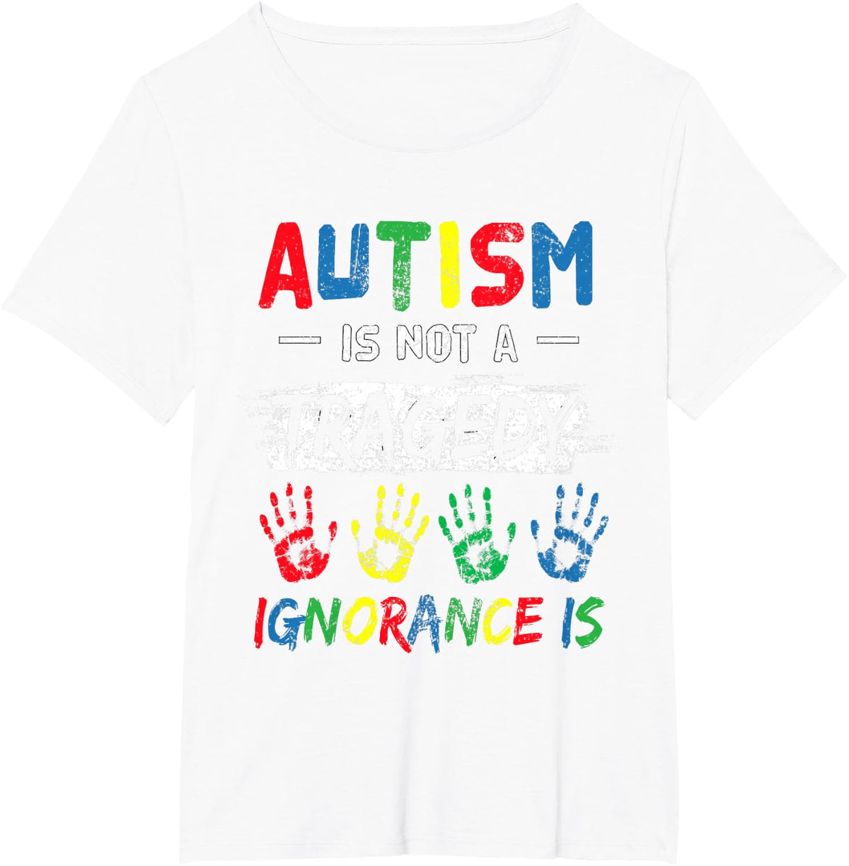 Autism Is Not A Tragedy Support Awareness Acceptance Love Tee T-Shirt - White